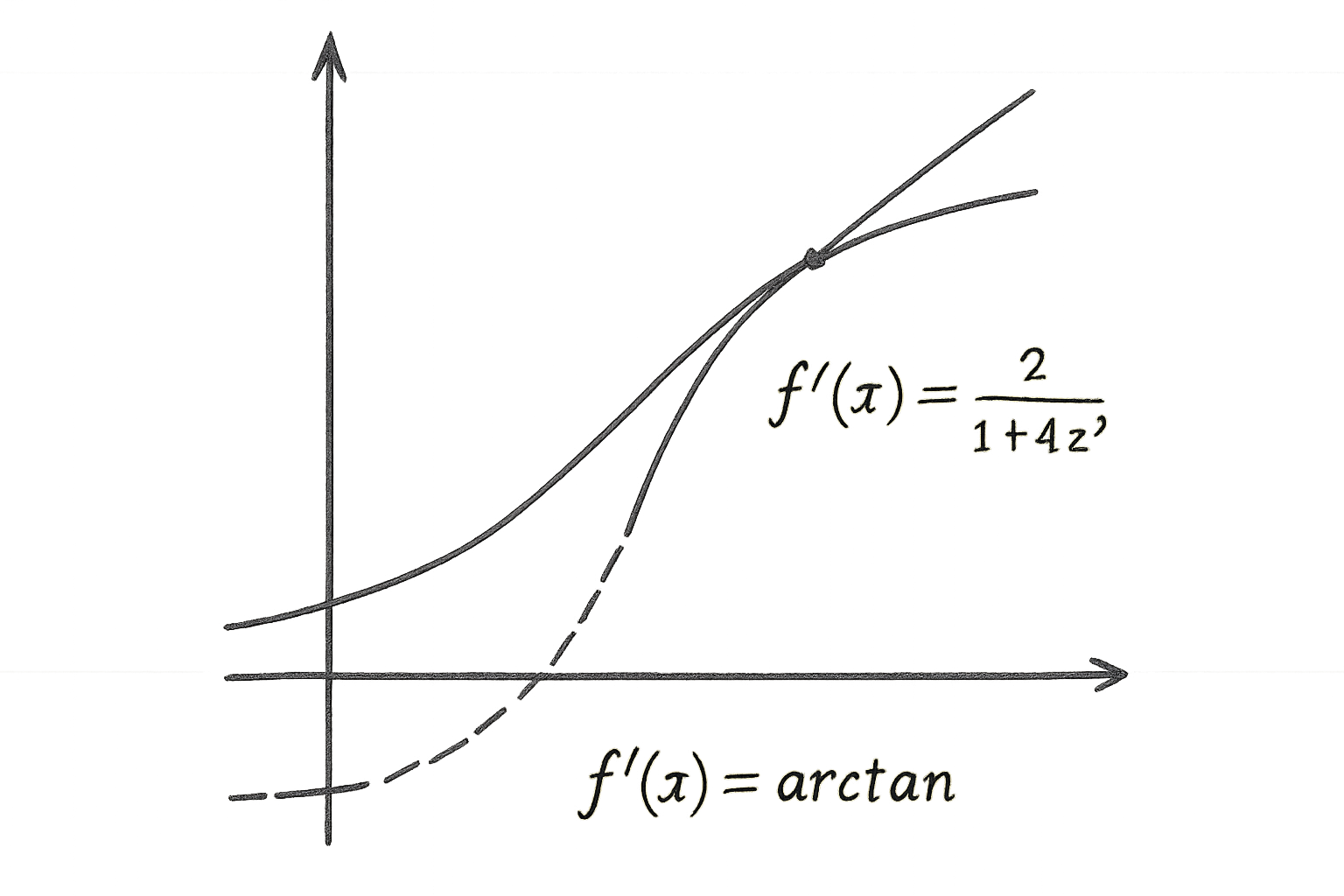 dérivée de arctan u