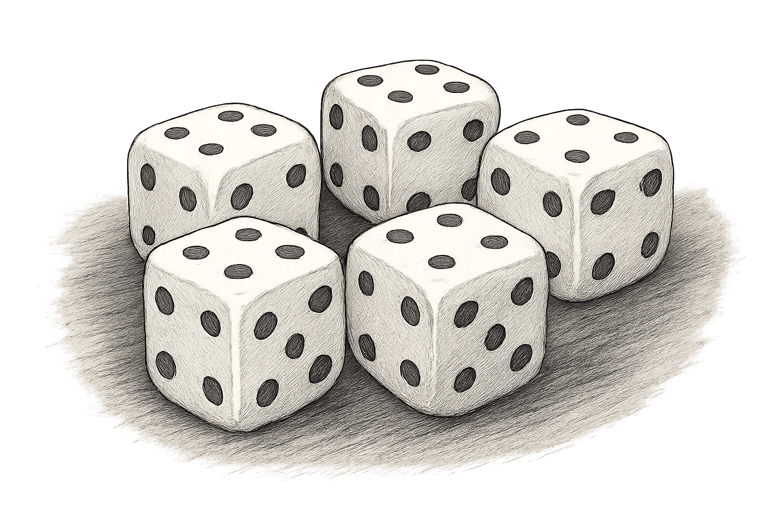 probabilité de faire 5 des identiques